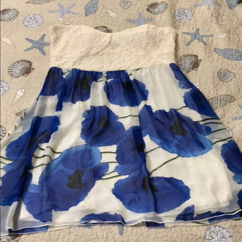 Strapless floral sundress